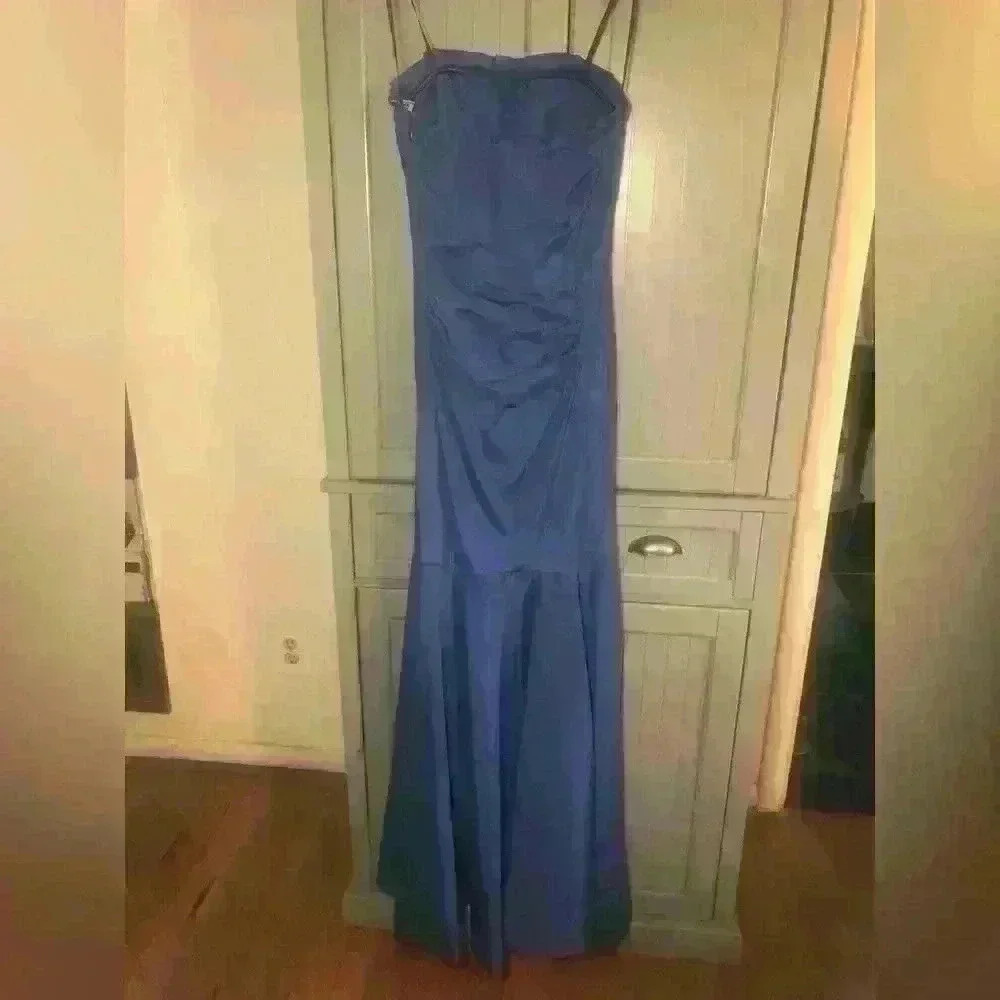 B. Darlin Strapless blue gown - Picture 5 of 7
